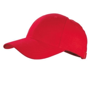 Czapka 6 paneli Santarem, czerwony